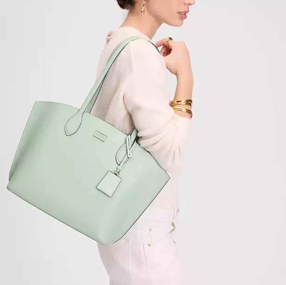 Elegant Mint Green Tote Bag